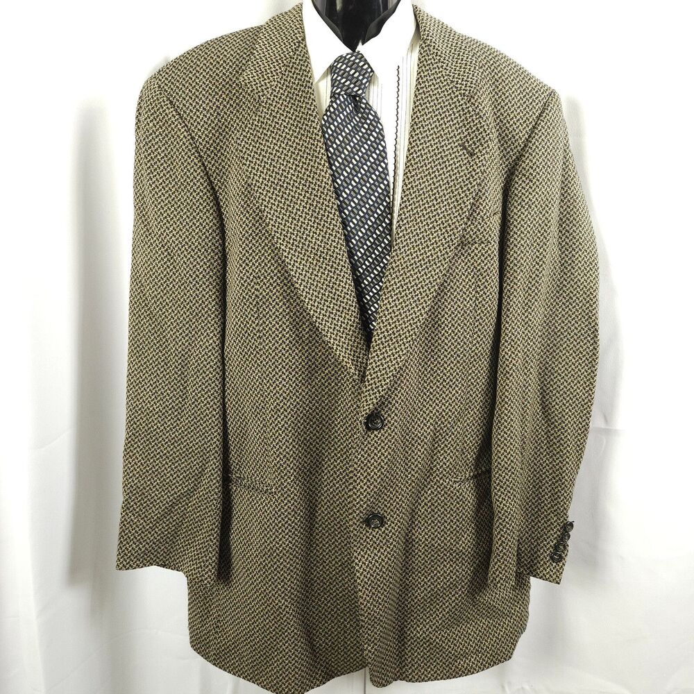 Hugo Boss 100% Wool‎ Beige Blazer 44L 2 Button Ventless